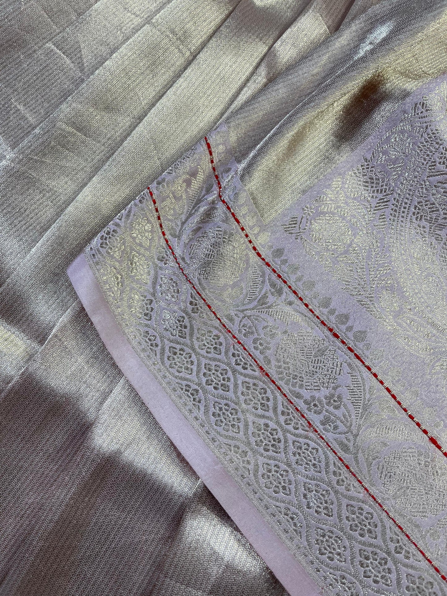 PINK KATAN TISSUE PURE HANDLOOM BANARASI SAREE