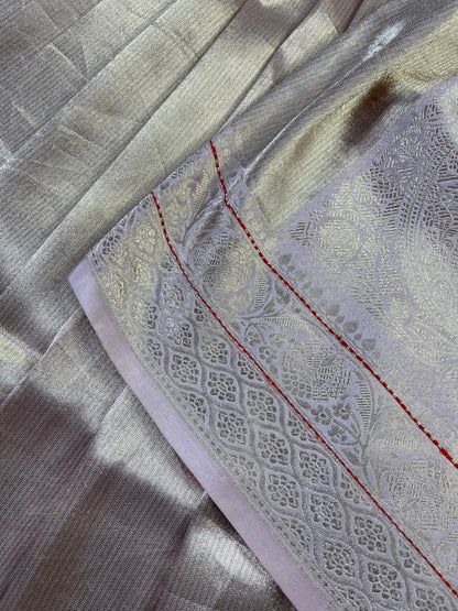 PINK KATAN TISSUE PURE HANDLOOM BANARASI SAREE