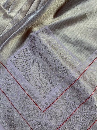 PINK KATAN TISSUE PURE HANDLOOM BANARASI SAREE