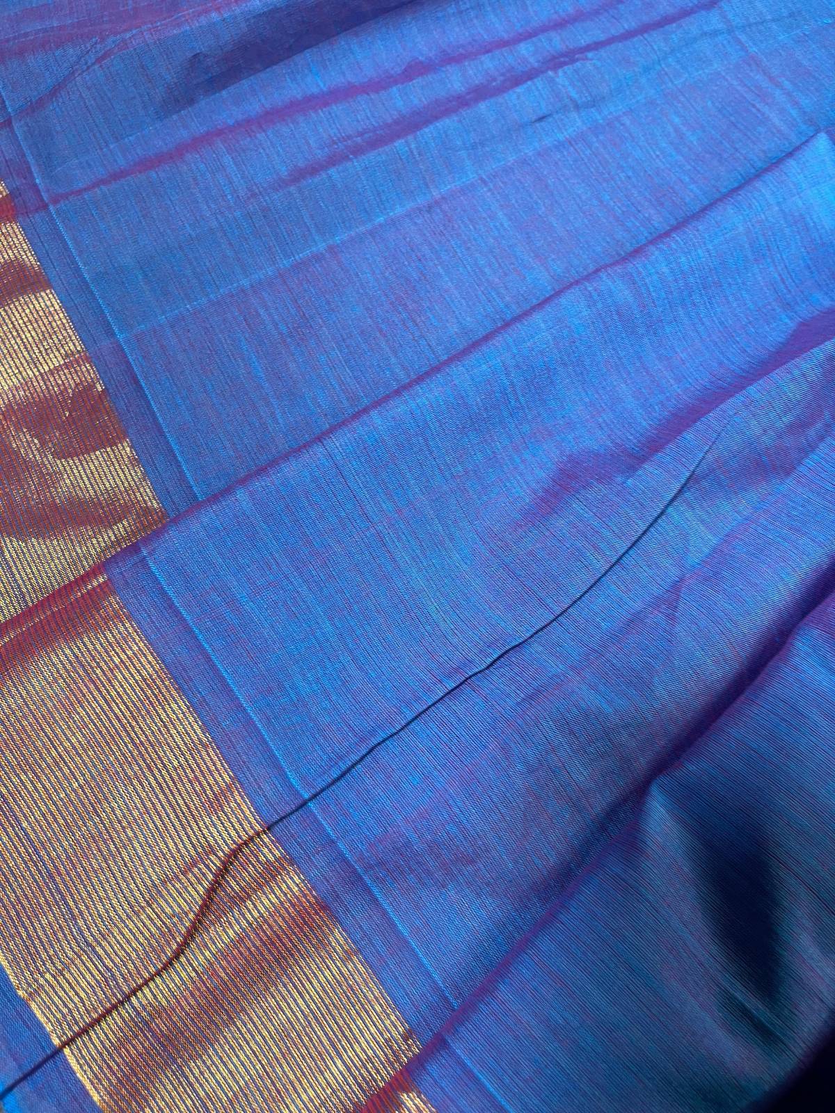 BLUE PINK PURE HANDLOOM COTTON PAITHANI SAREE