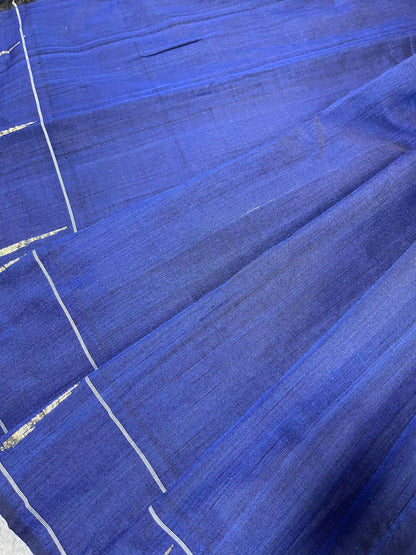 MIDNIGHT BLUE PURE HANDLOOM COTTON PAITHANI SAREE