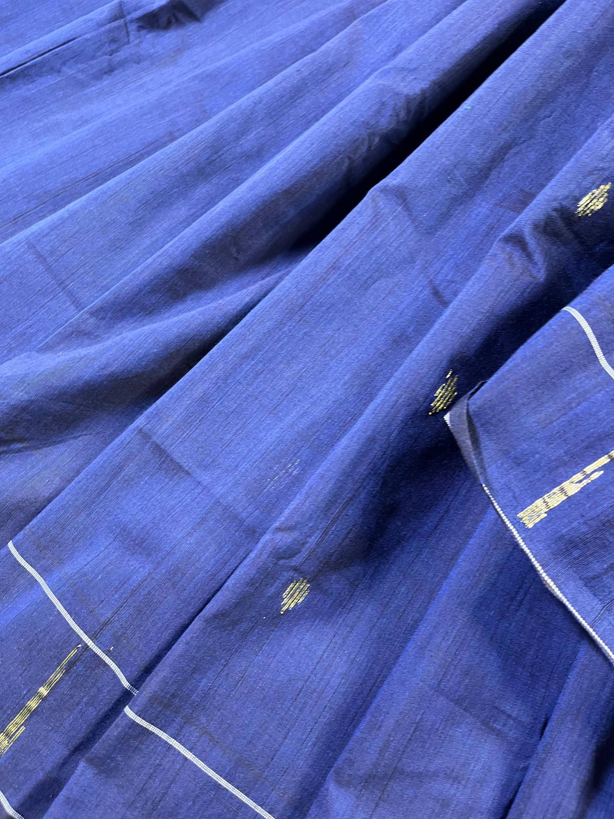 MIDNIGHT BLUE PURE HANDLOOM COTTON PAITHANI SAREE