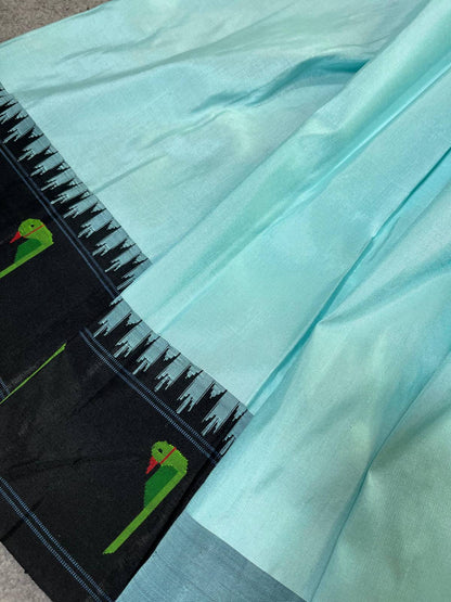 BLUE SILK PURE HANDLOOM PAITHANI SAREE