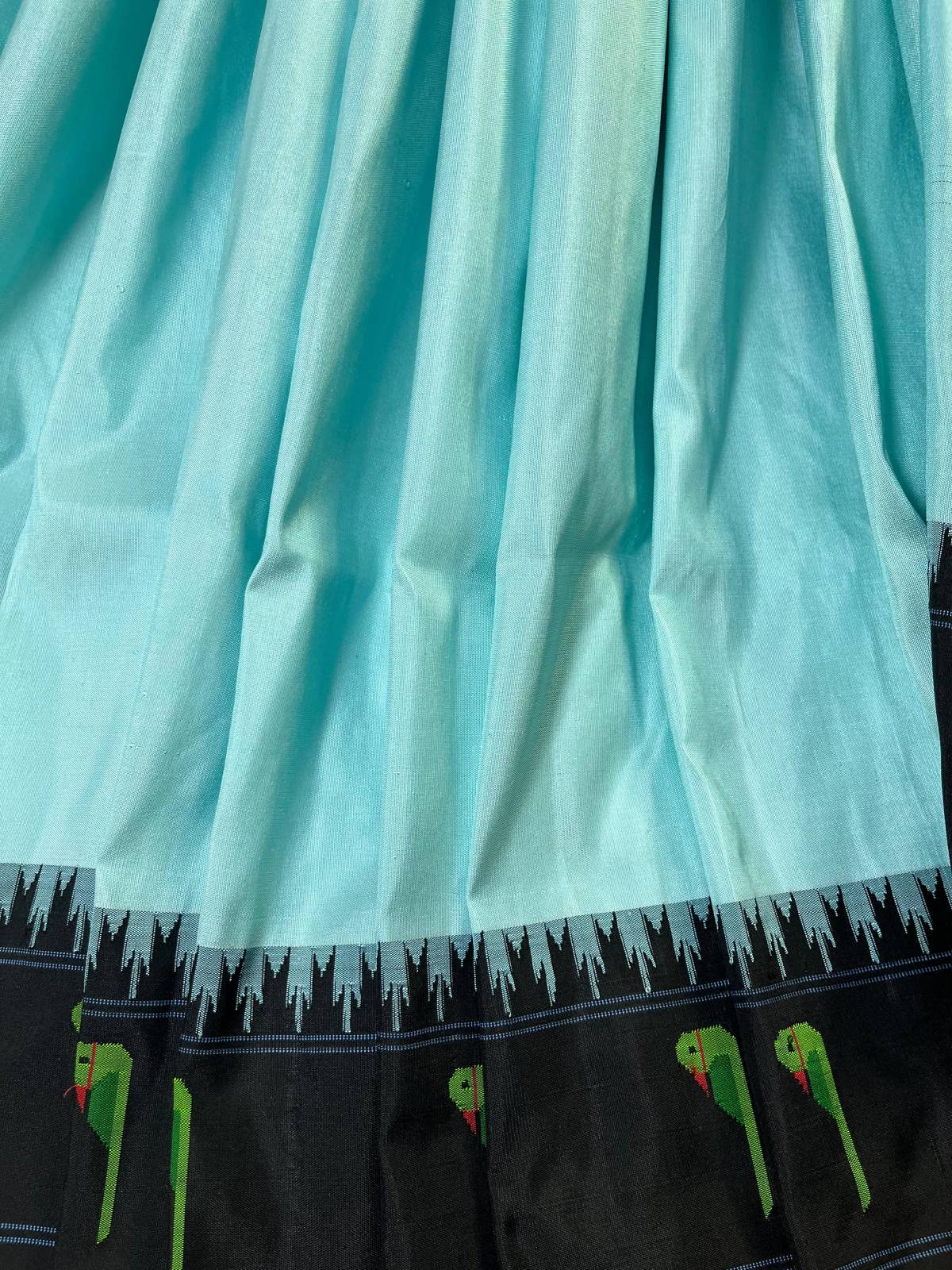 BLUE SILK PURE HANDLOOM PAITHANI SAREE