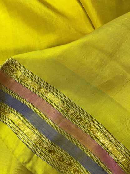GREEN SICO PURE HANDLOOM GADWAL SAREE