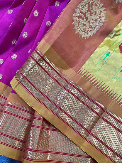 PINK PURE SILK PAITHANI SAREE