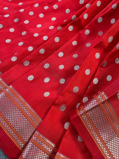 RED PURE SILK PAITHANI SAREE