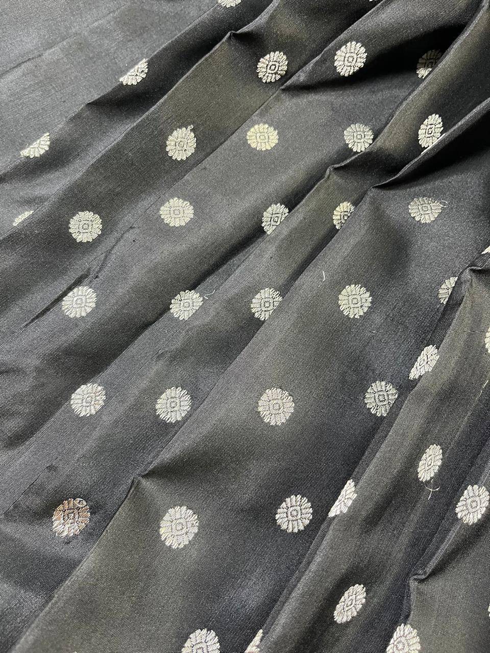 BLACK PURE SILK PAITHANI SAREE