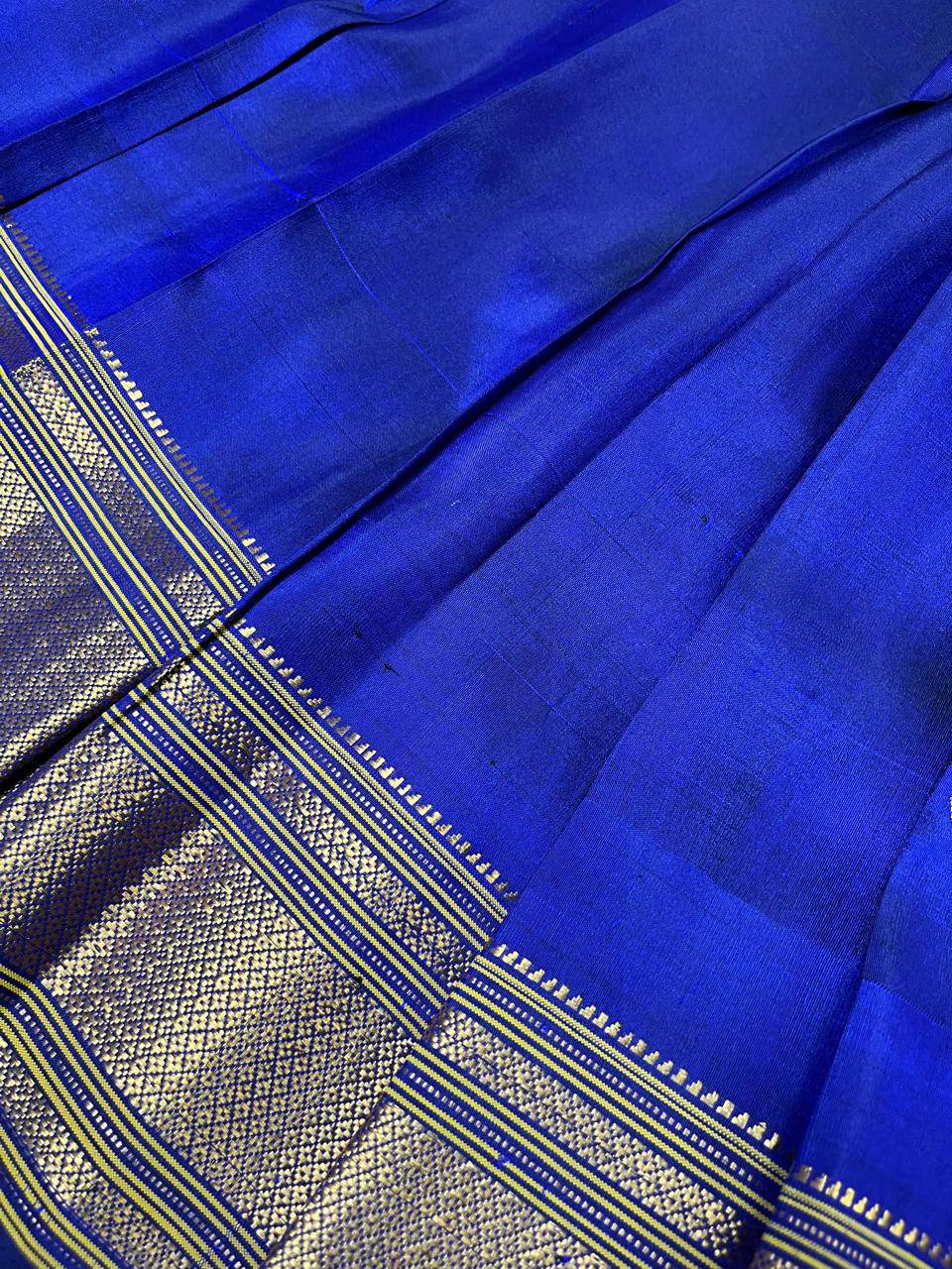 INK BLUE SILK PURE PAITHANI SAREE