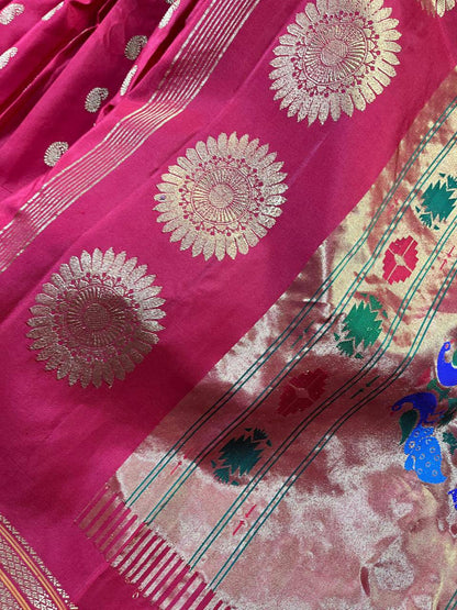 RED PURE SILK PAITHANI SAREE