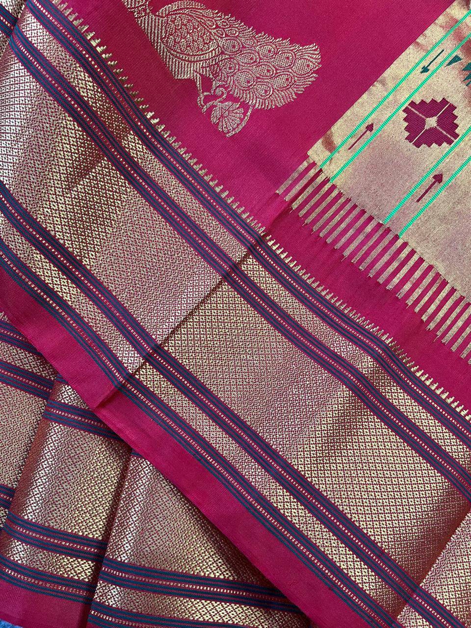 RED PURE SILK PAITHANI SAREE