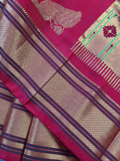 RED PURE SILK PAITHANI SAREE