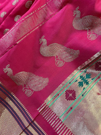 RED PURE SILK PAITHANI SAREE