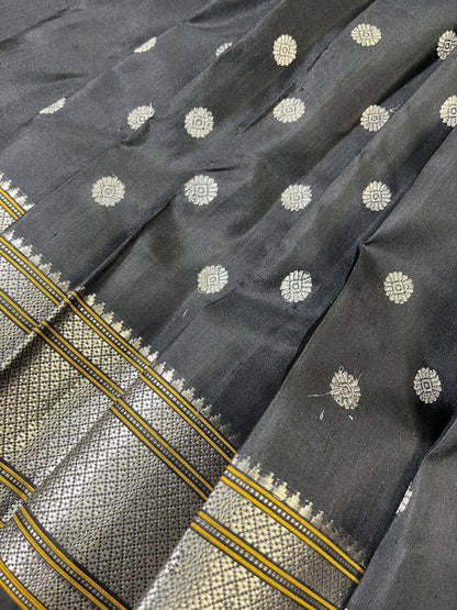 BLACK PURE SILK PAITHANI SAREE
