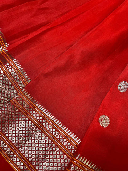 RED PURE SILK PAITHANI SAREE