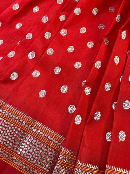 RED PURE SILK PAITHANI SAREE