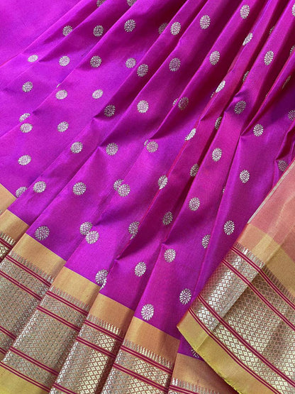 PINK PURE SILK PAITHANI SAREE