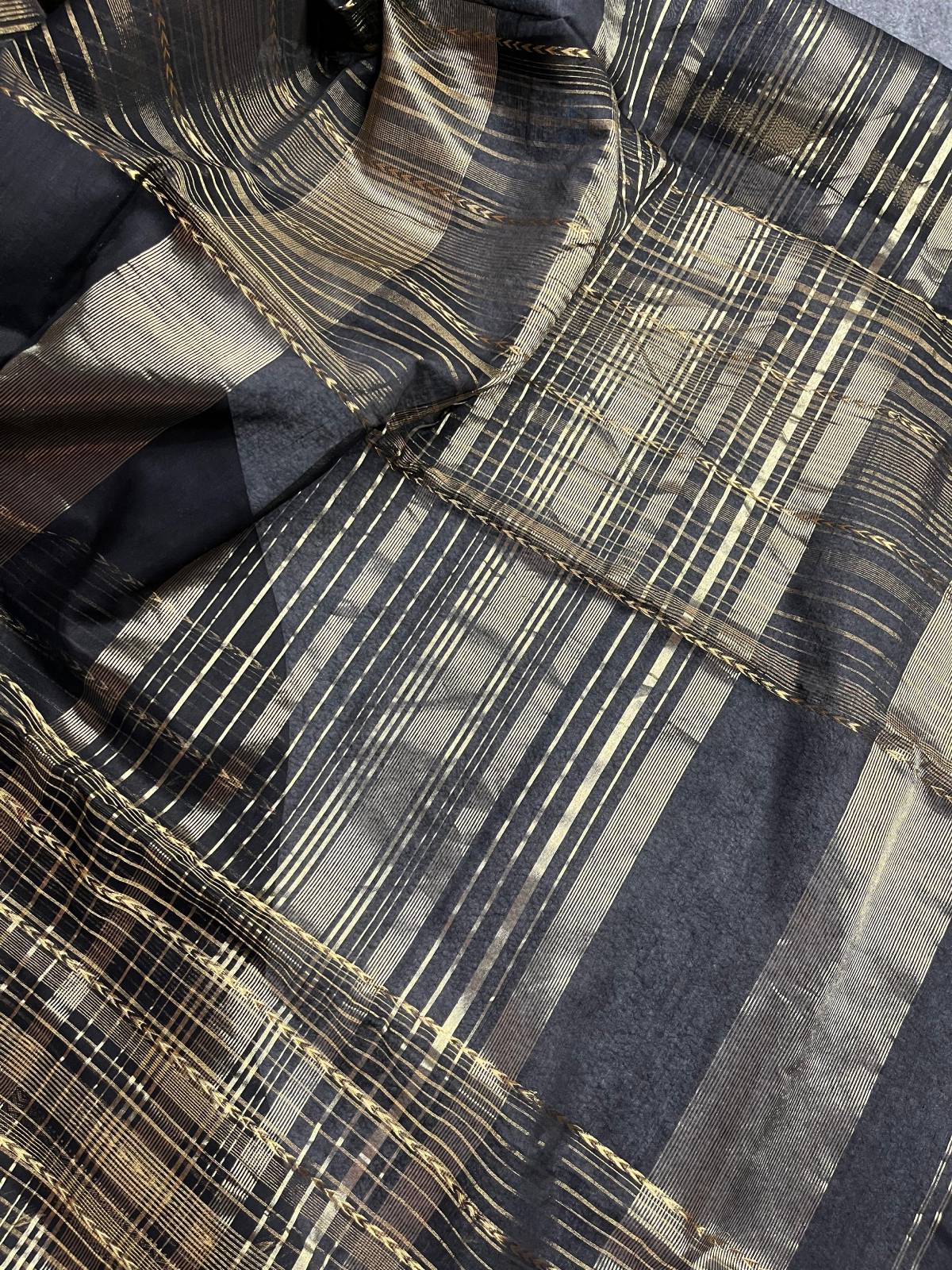 BLACK SICO PURE HANDLOOM MAHESHWARI SAREE