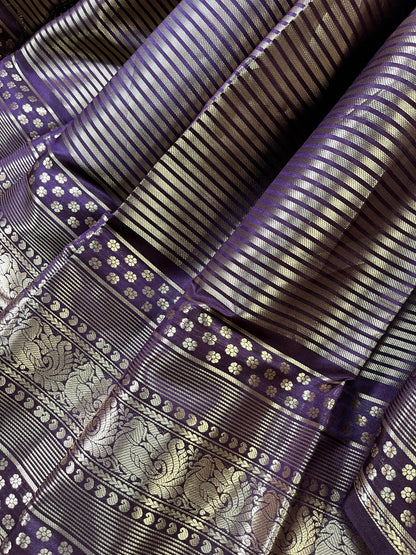 BROWN SILK PURE HANDLOOM KANJIVARAM SAREE