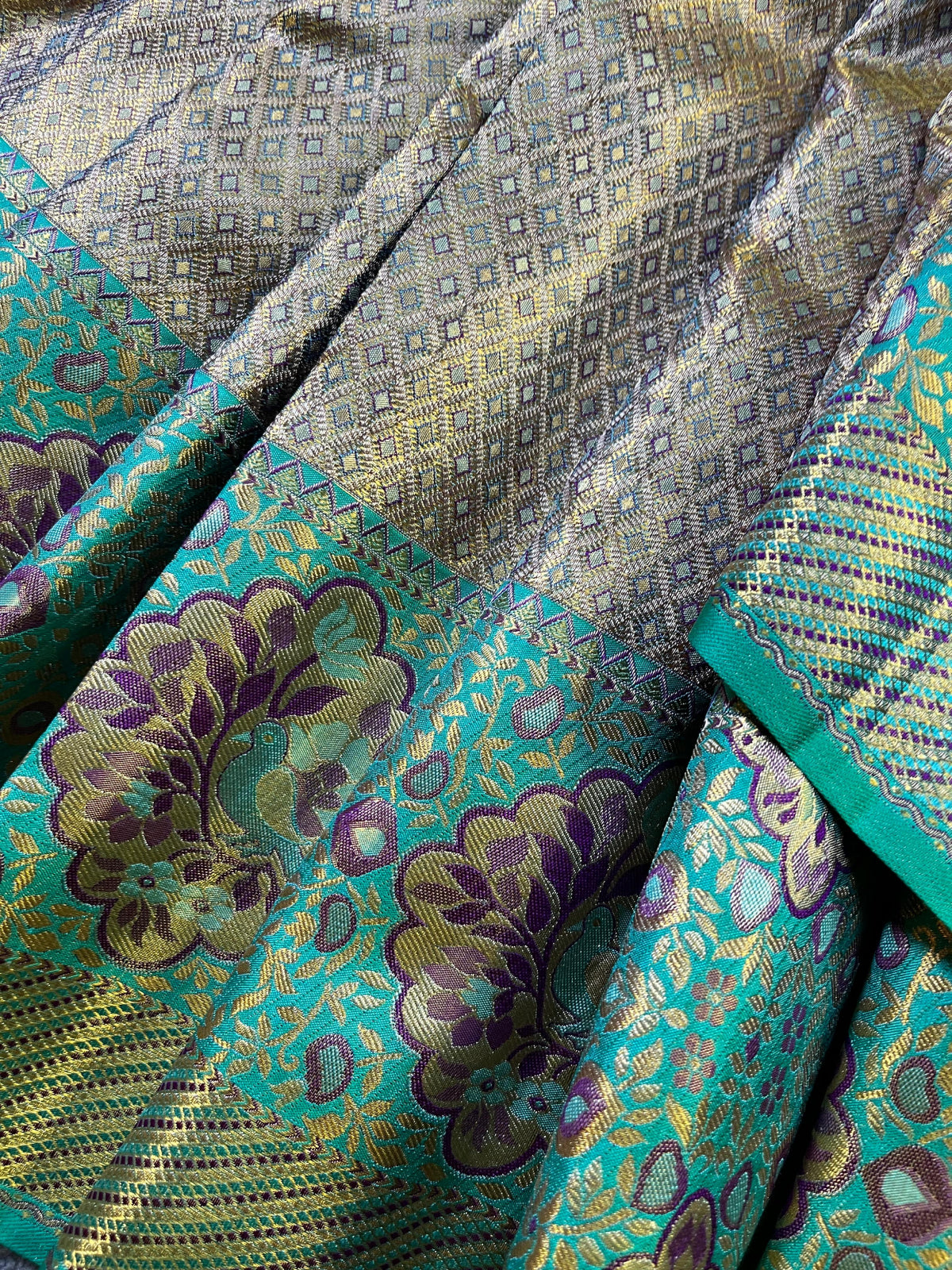 ROSE GOLD TISSUE SILK PURE HANDLOOM KANJIVARAM SAREE