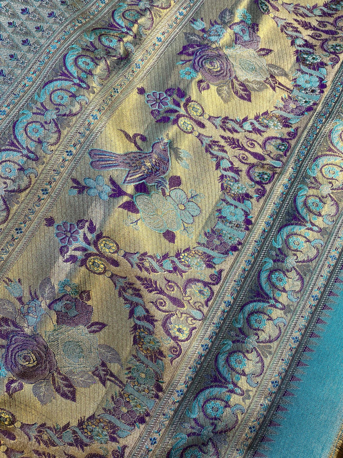 ROSE GOLD TISSUE SILK PURE HANDLOOM KANJIVARAM SAREE