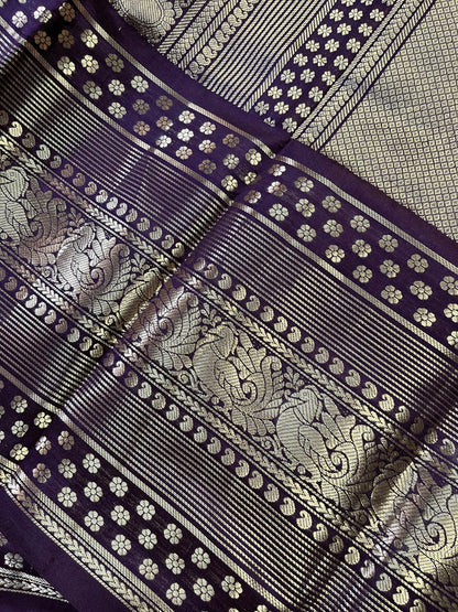 BROWN SILK PURE HANDLOOM KANJIVARAM SAREE