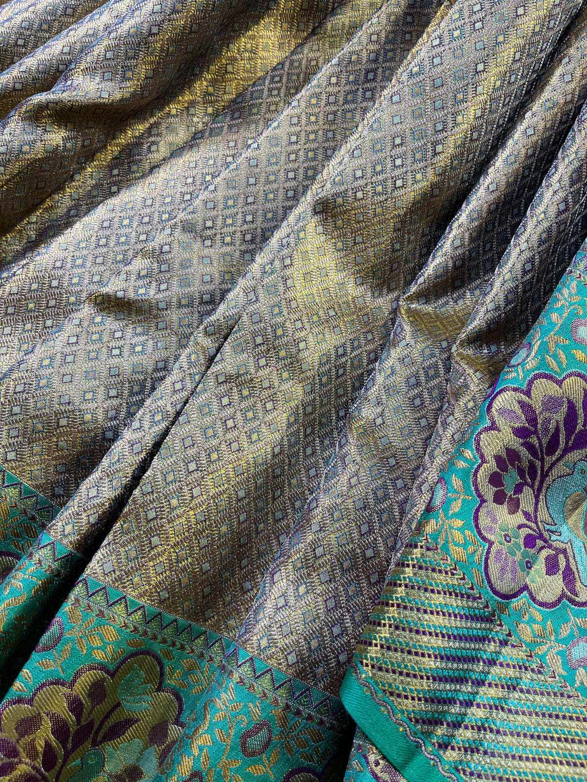 ROSE GOLD TISSUE SILK PURE HANDLOOM KANJIVARAM SAREE