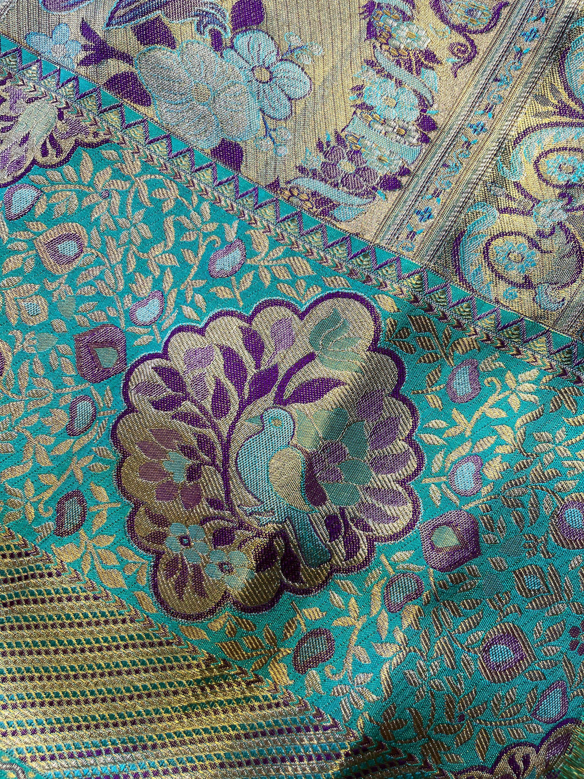 ROSE GOLD TISSUE SILK PURE HANDLOOM KANJIVARAM SAREE