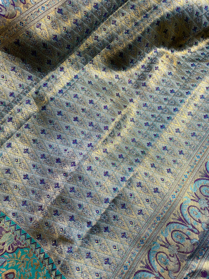 ROSE GOLD TISSUE SILK PURE HANDLOOM KANJIVARAM SAREE