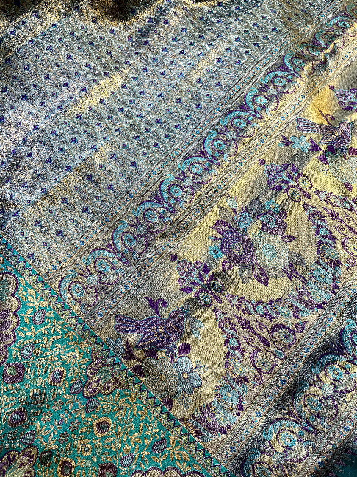 ROSE GOLD TISSUE SILK PURE HANDLOOM KANJIVARAM SAREE