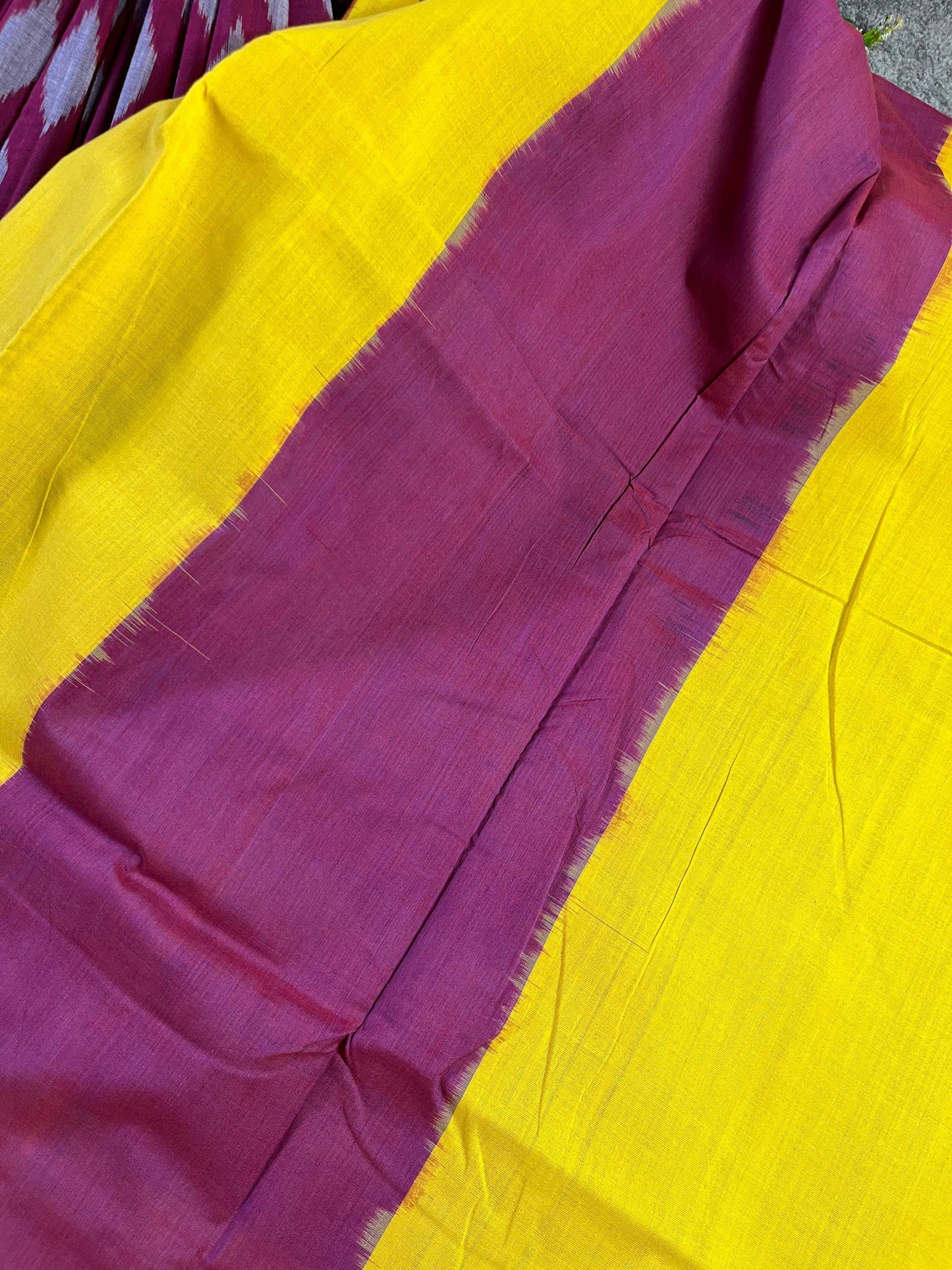 MAROON COTTON PURE HANDLOOM IKKAT SAREE