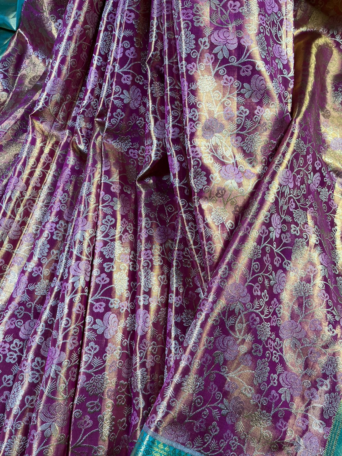 RANI PINK TISSUE PURE HANDLOOM KANJIVARAM SAREE