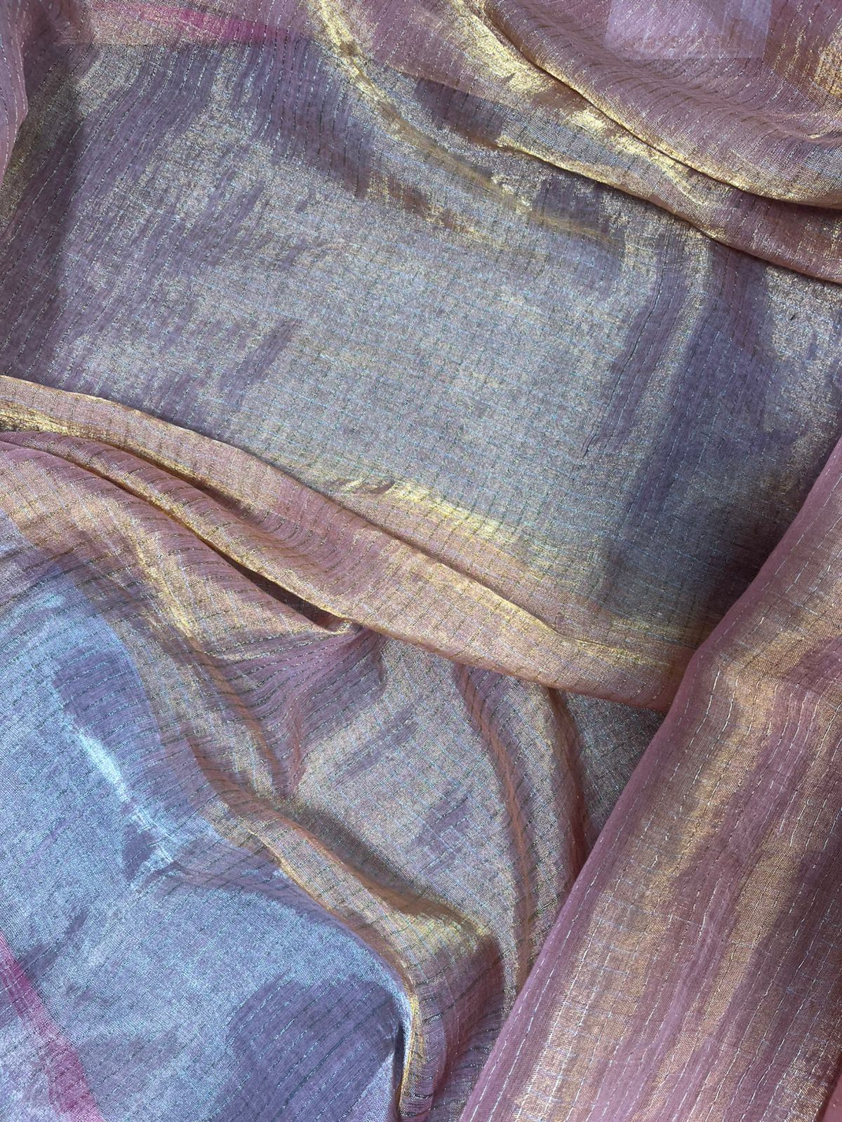 BABY PINK MUL TISSUE PURE HANDLOOM SAREE