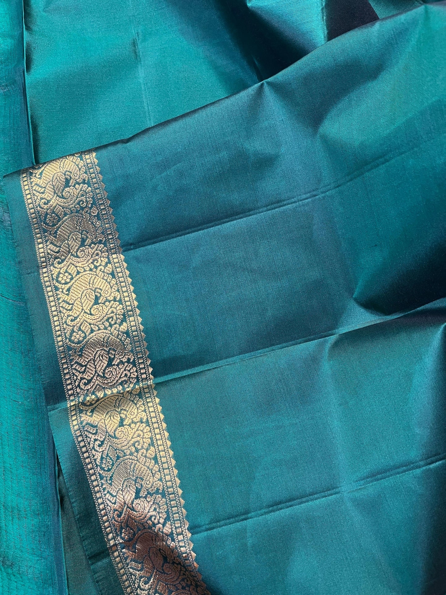 MEHENDI GREEN PURE HANDLOOM MUBBAGAM KANJIVARAM SILK SAREE