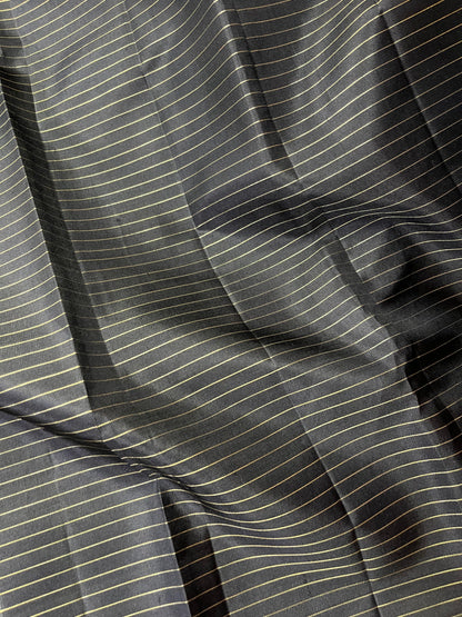 BLACK AND WHITE PURE HANDLOOM  KANJIVARAM SILK SAREE