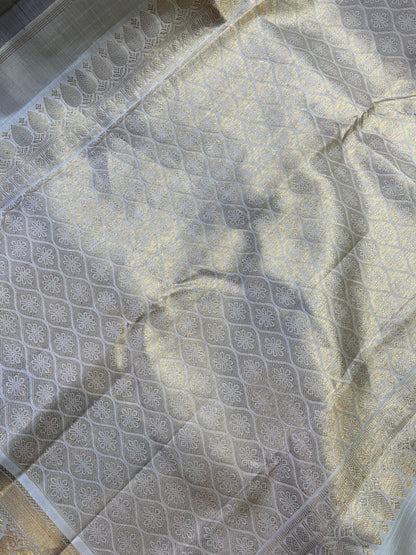 BLACK  PURE HANDLOOM  KANJIVARAM SILK SAREE