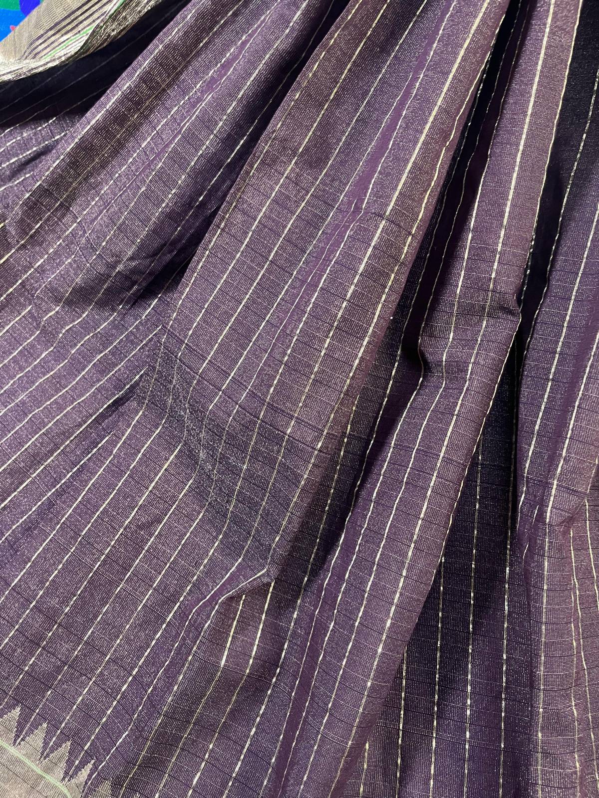 BROWN COTTON TISSUE PURE HANDLOOM PAITHANI DUPATTA