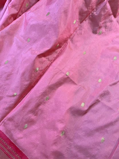 PINK SILK PURE HANDLOOM PAITHANI DUPATTA