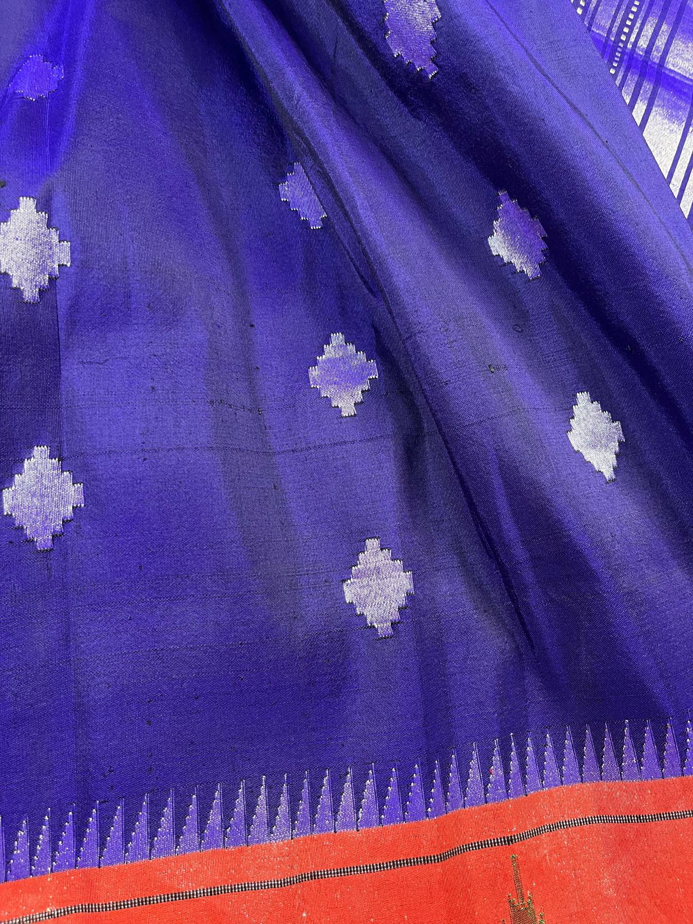 PURPLE SILK PURE HANDLOOM PAITHANI DUPATTA