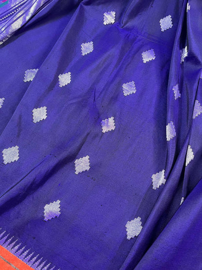 PURPLE SILK PURE HANDLOOM PAITHANI DUPATTA