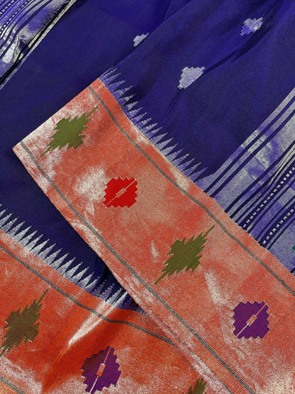 PURPLE SILK PURE HANDLOOM PAITHANI DUPATTA