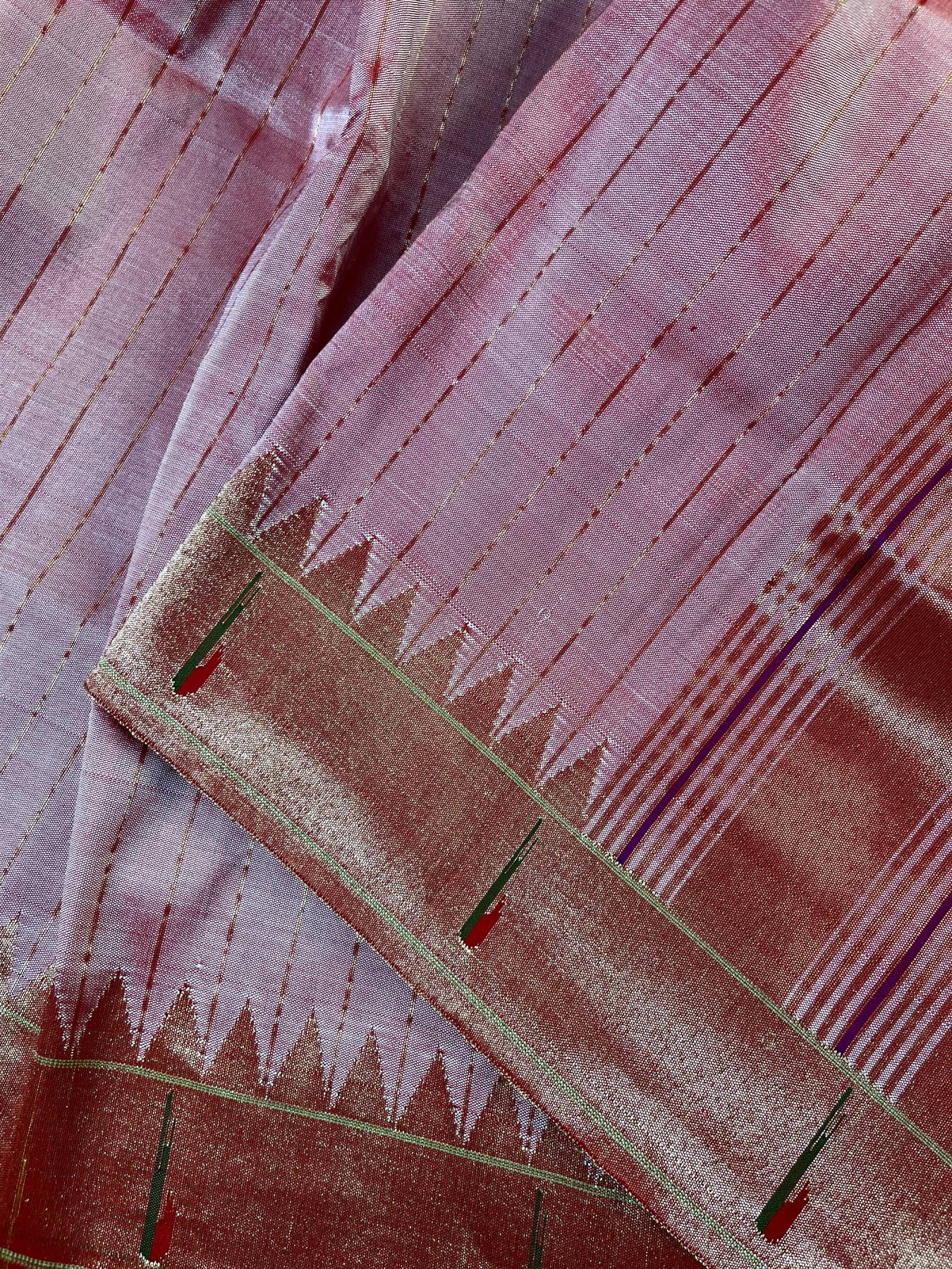 PINK SILK PURE HANDLOOM PAITHANI DUPATTA