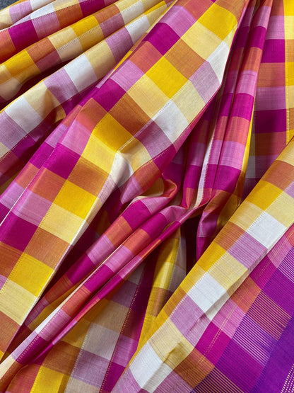 COLOURFUL SILK PURE HANDLOOM KANJIVARAM SAREE