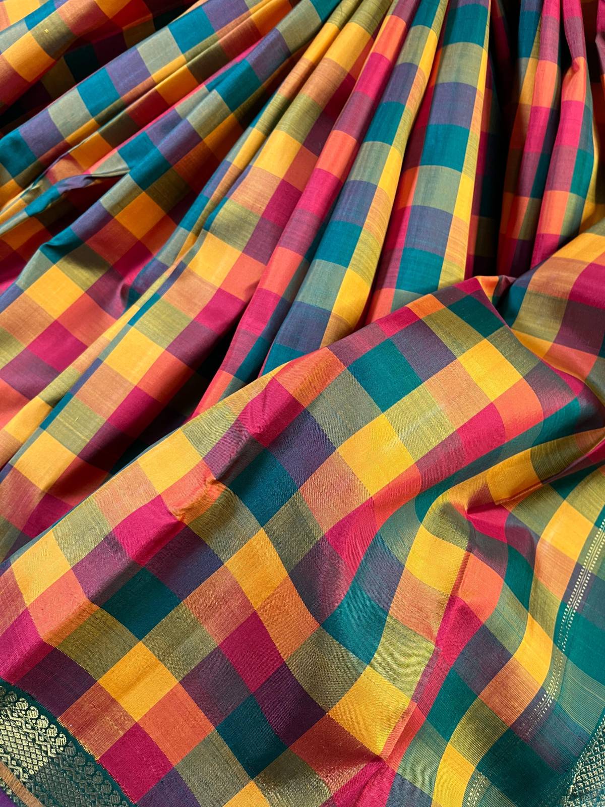 COLOURFULL SILK PURE HANDLOOM KANJIVARAM SAREE