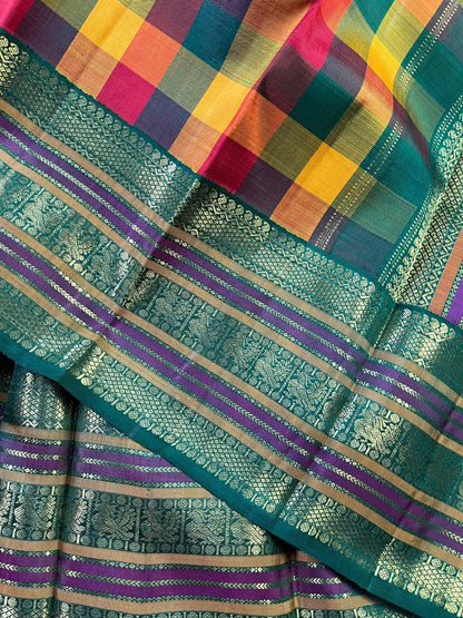 COLOURFULL SILK PURE HANDLOOM KANJIVARAM SAREE