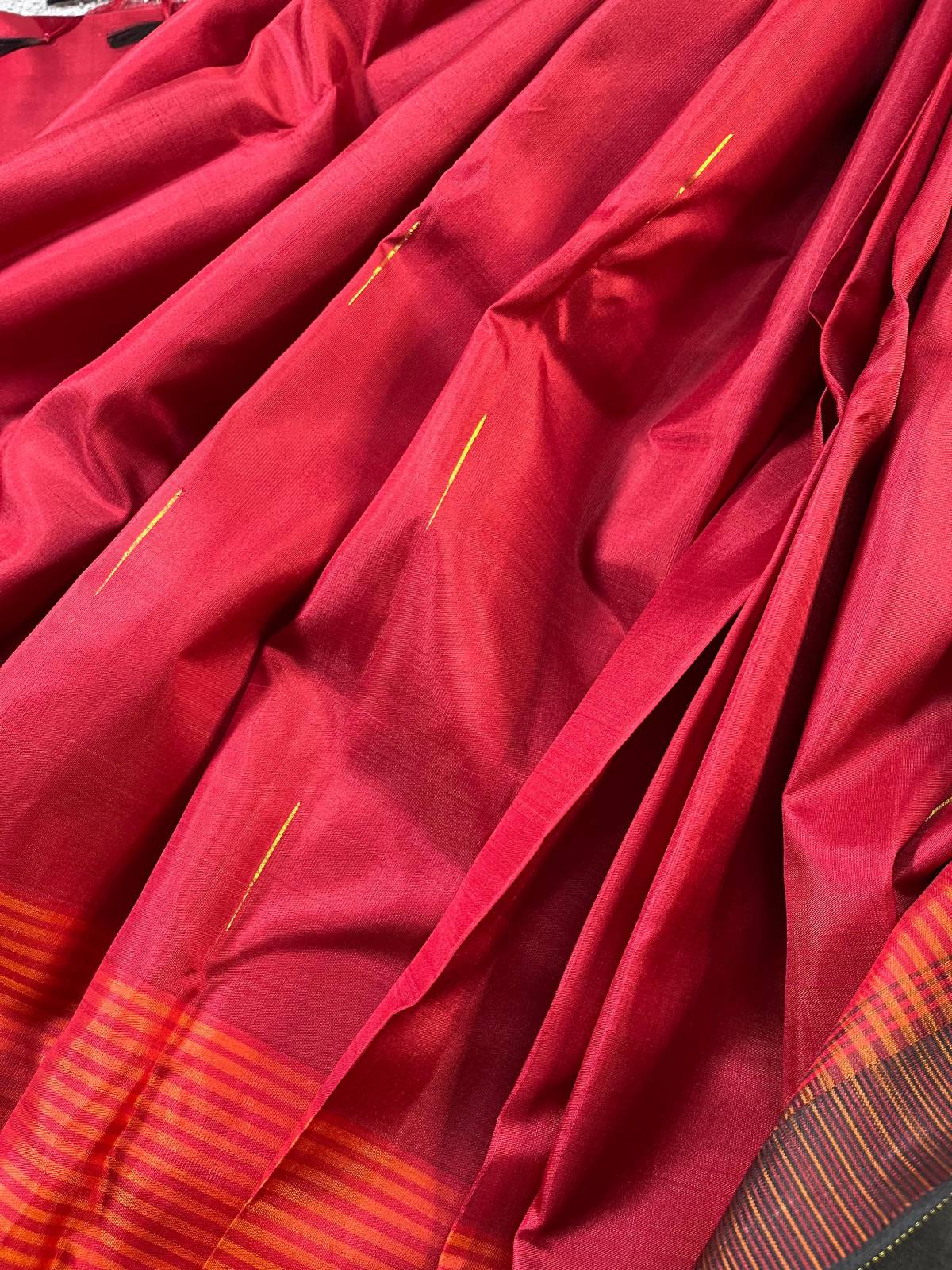 RED SILK PURE HANDLOOM KANJIVARAM SAREE