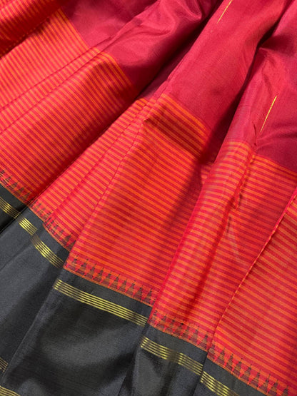 RED SILK PURE HANDLOOM KANJIVARAM SAREE
