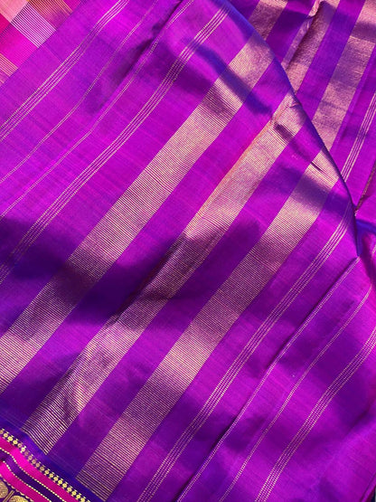 COLOURFUL SILK PURE HANDLOOM KANJIVARAM SAREE