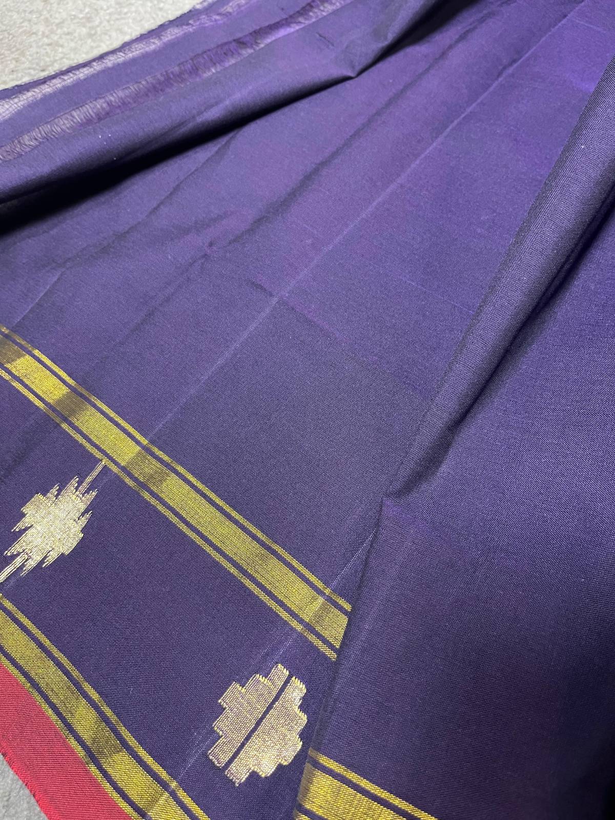 INK BLUE COTTON PURE HANDLOOM PAITHANI SAREE