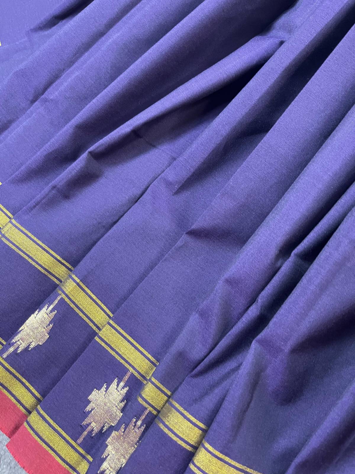 INK BLUE COTTON PURE HANDLOOM PAITHANI SAREE